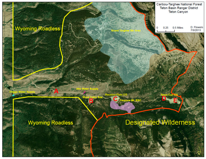 Teton Canyon Map